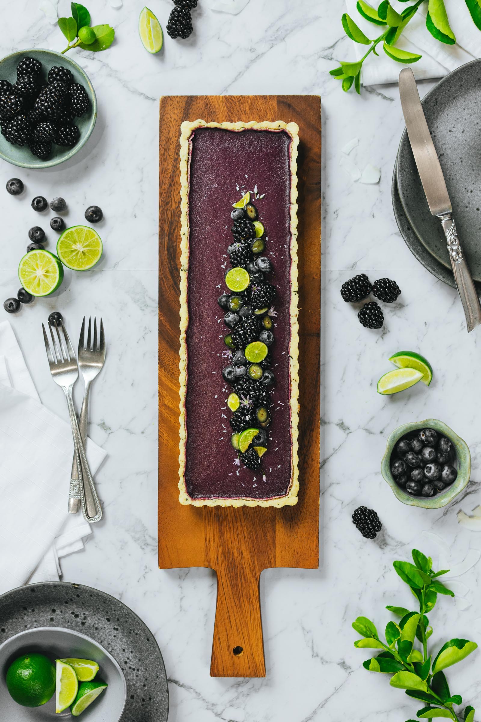 Blackberry & Blueberry French Earl Grey Tart